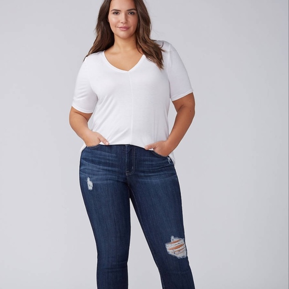 NWT Lane Bryant Straight Leg Jean with Step Hem - Picture 2 of 3